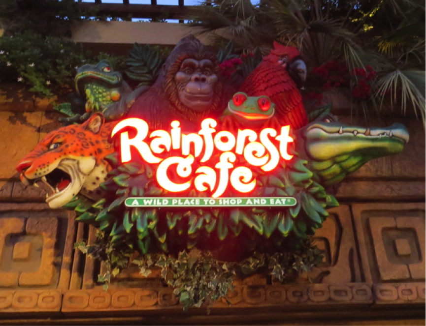 Rainforest Cafe – Uma Refeição entre Animais em uma Floresta Tropical, sqn!